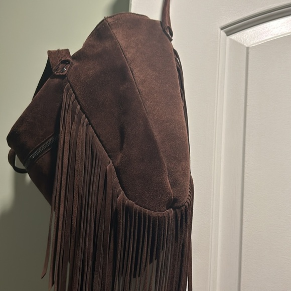 Suede fringe tote bag - Picture 5 of 8
